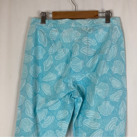 Lilly Pulitzer | Vintage Blue Shell Print Cropped Pants 6 - Picture 6 of 6